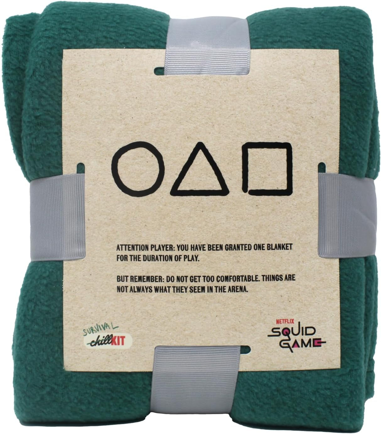 Netflix Chill Kit - Gioco dei calamari, licenza ufficiale, coperta in pile, oggetto da collezione, thermos, adesivo, idea regalo di Natale, regalo di compleanno Letti e coperte Besuche den Neamedia Icons-Store