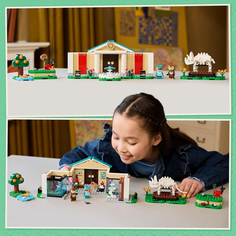 LEGO Animal Crossing - Eugens Museumssammlung - Interaktives Spielset mit Eugen & Liliane Minifiguren, Dinosaurierfossilien & Zubehör - Gamer Geschenk für Mädchen & Jungen ab 7 Jahren - 77056