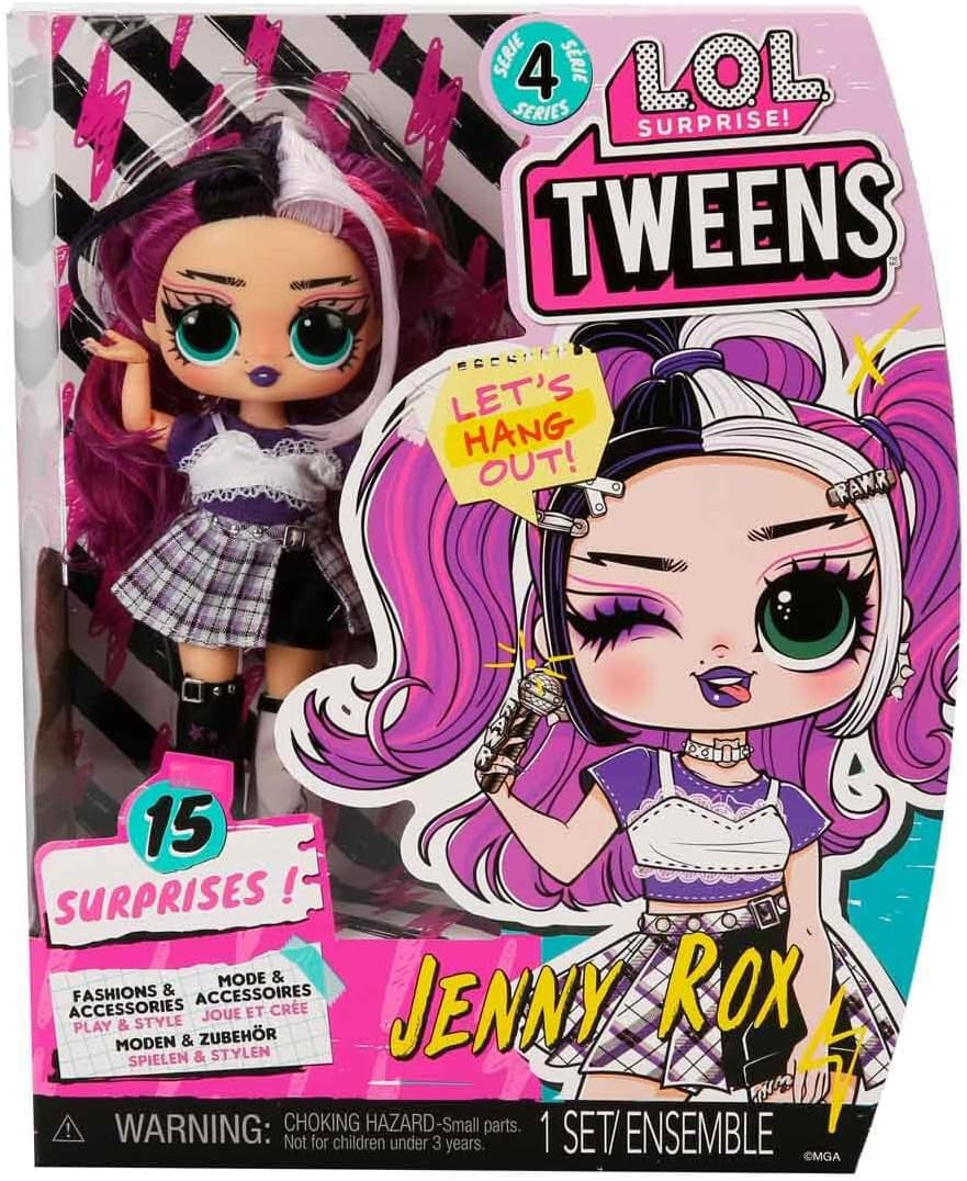 L.O.L. Surprise! Tweens Serie 4 Modepuppe - JENNY ROX - Packe 15 Überraschungen und Fabelhafte Accessoires aus - tolles Geschenk für Kinder ab 4 Jahren