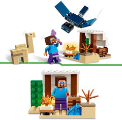 LEGO Minecraft Steve's Desert Expedition, set di videogiochi per ragazzi e ragazze, bioma con Steve, casa, figurine e giocattolo del cammello, regalo del giocatore per bambini dai 6 anni 21251 Set da costruzione Besuche den LEGO-Store