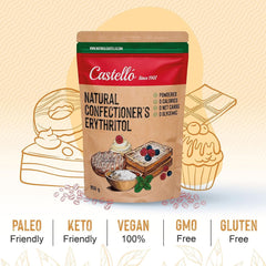 Eritritolo naturale - Zucchero a velo | 10G = 7G di zucchero, 850 grammi Dolcificanti Naty Shop