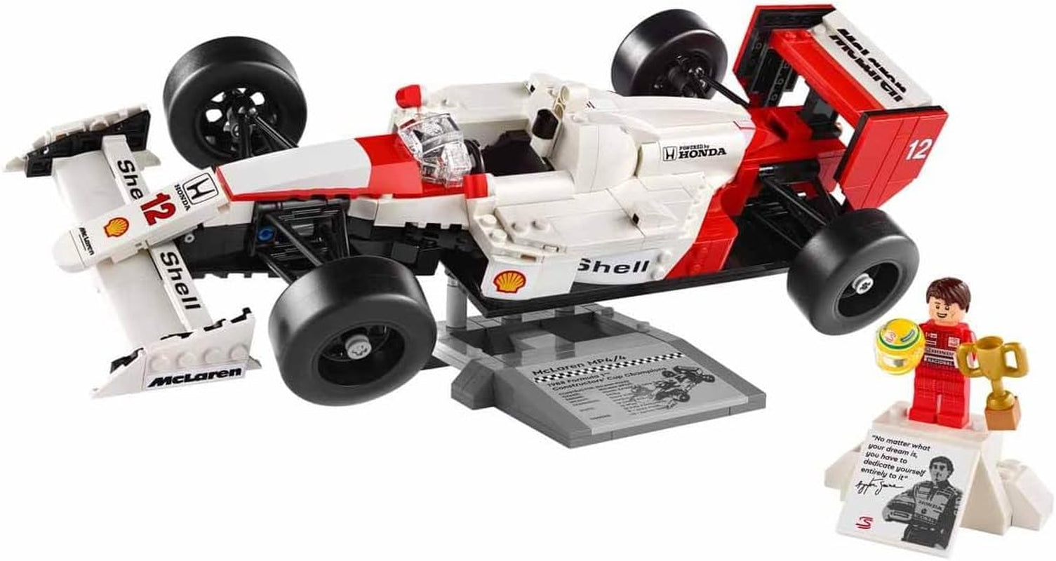 LEGO Icons Set di modellini di auto Mclaren MP4/4 e Ayrton Senna, kit di auto da corsa F1 per adulti con minifigure di pilota, da collezione, idea regalo per uomini, donne, lui e lei 10330 Set di costruzione Besuche den LEGO-Store