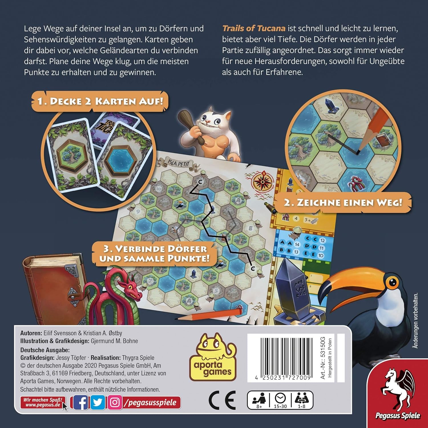 Pegasus Spiele 53150G - Sentieri Tucanei, Bianco, M