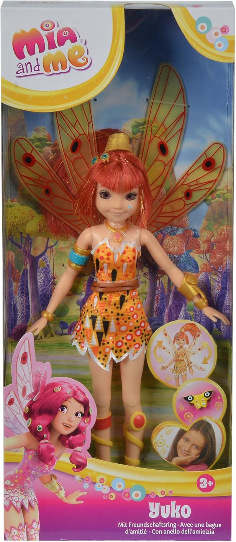 Simba 109480091 - Mia an Me Dressing Doll Mo, Elf cu aripi și picioare mobile, accesorii 6X și inel de prietenie, 24.5Cm, de la 3 ani [Exclusiv pe Amazon] Papusi Naty Shop Singur Yuko
