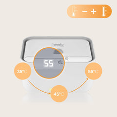 Lionelo BABYBLISS 20W Scalda salviette umidificate e asciugamani piccoli, 20W per neonati, luce notturna integrata, 3 impostazioni di calore, pannello touch, mantiene le salviette umide