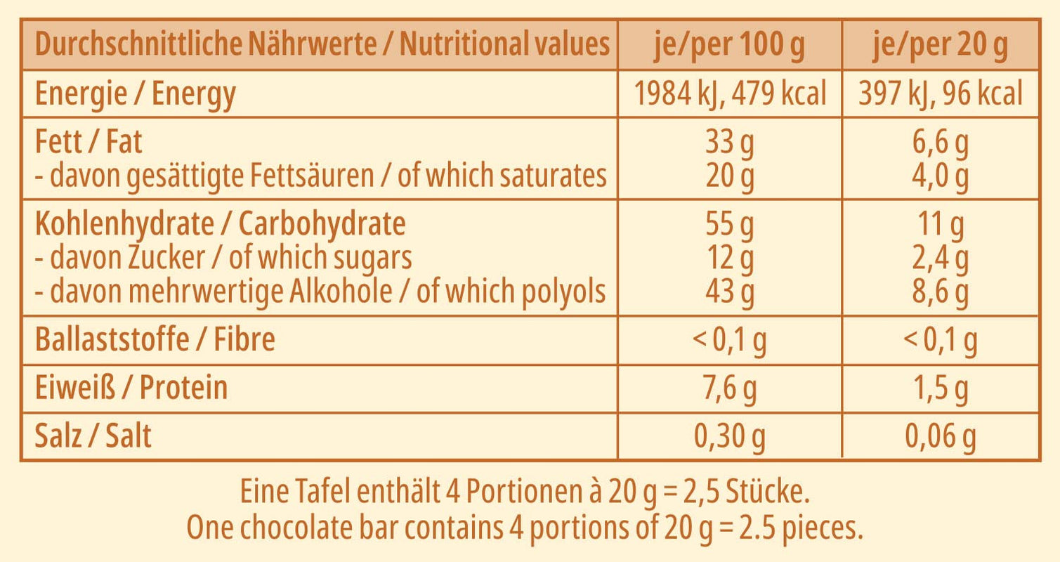 frankonia CIOCCOLATO SENZA ZUCCHERI AGGIUNTI Cioccolato bianco senza glutine, 80 g
