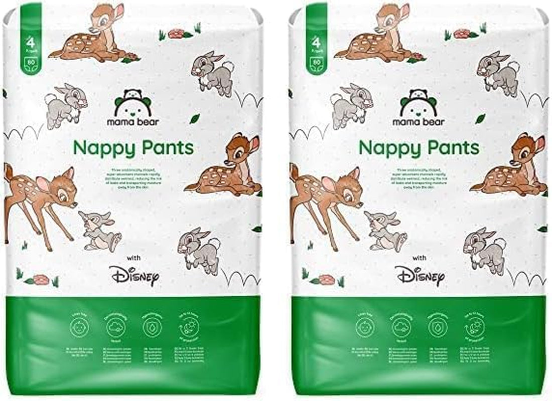 Marchio Amazon: Mama Bear Pannolini Disney, taglia 5 (12-17 kg) - Scatola mensile, bianco, 140 pezzi (2 confezioni da 70)