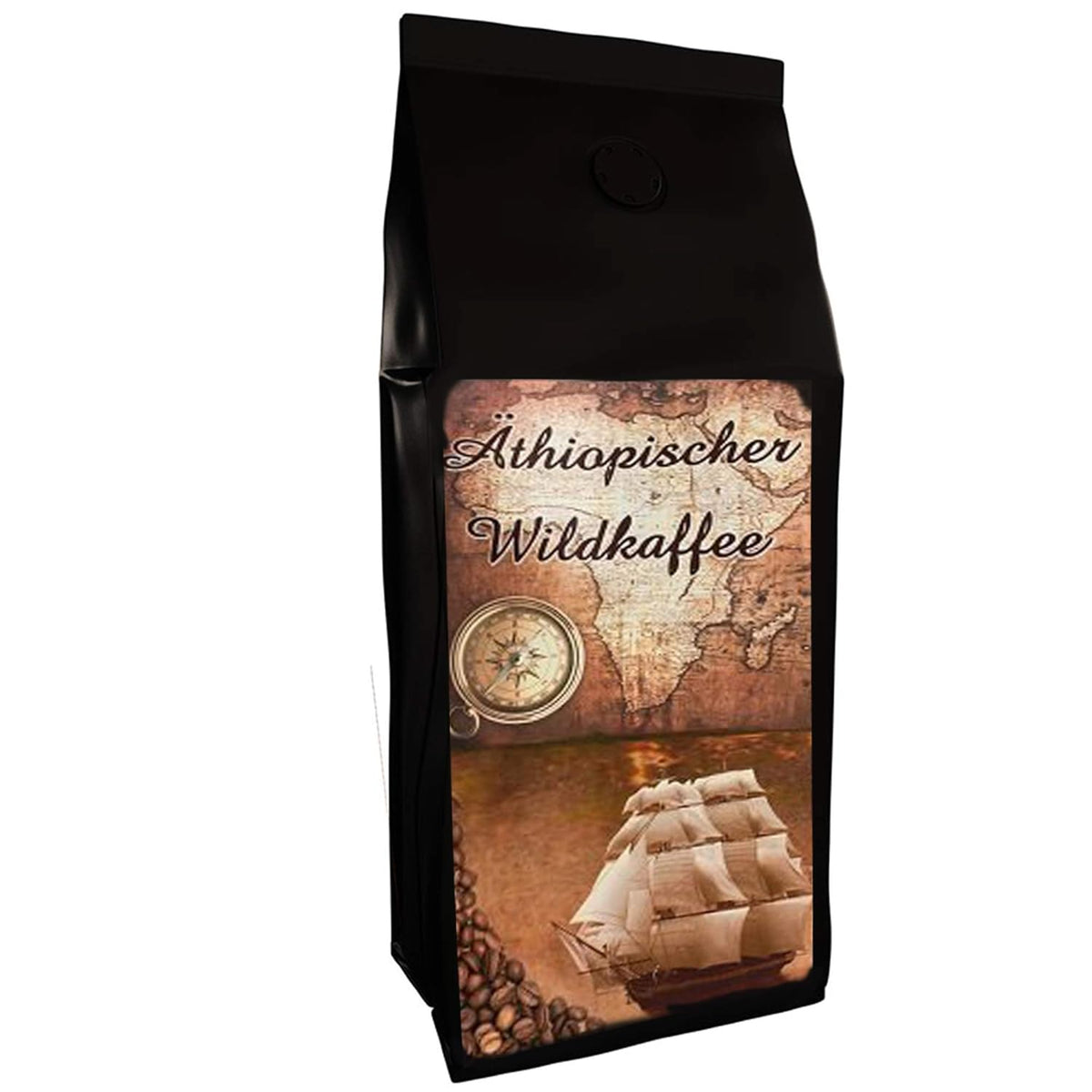 C&T Coffee Rarity - Cafea Sălbatică din Etiopia, Africa | 1000g Cafea (Boabe Întregi) - Putern și Fructat | + Cultivată Sălbatic + Culesă Manual + Uscată la Soare + Prăjită Ușor