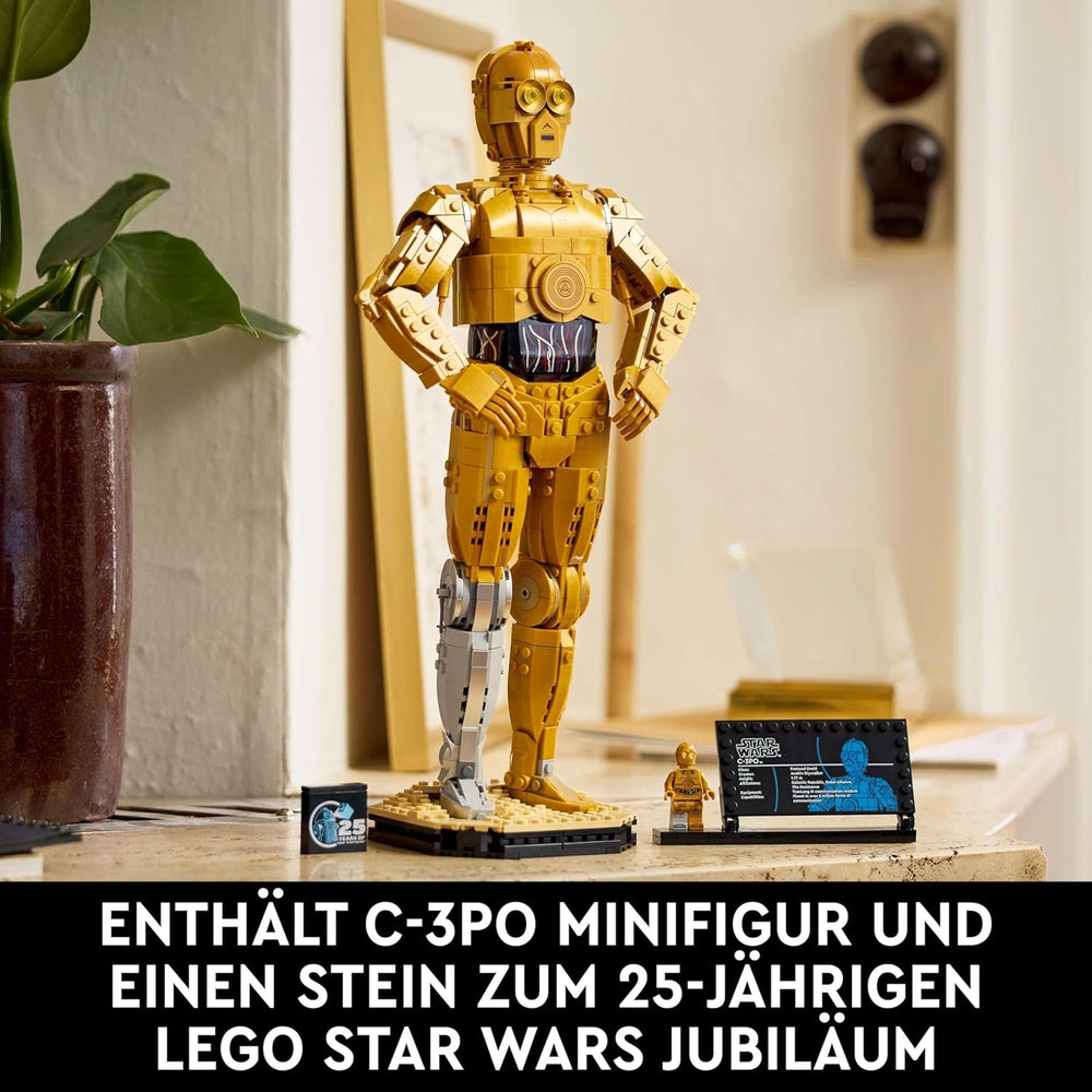 LEGO Star Wars C-3PO B, Droide costruibile, Modello da collezionare, costruire ed esporre, Idea regalo nostalgica per adulti e fan, Pezzo da collezione, Fantasy Playset 75398 Building Sets Besuche den LEGO-Store