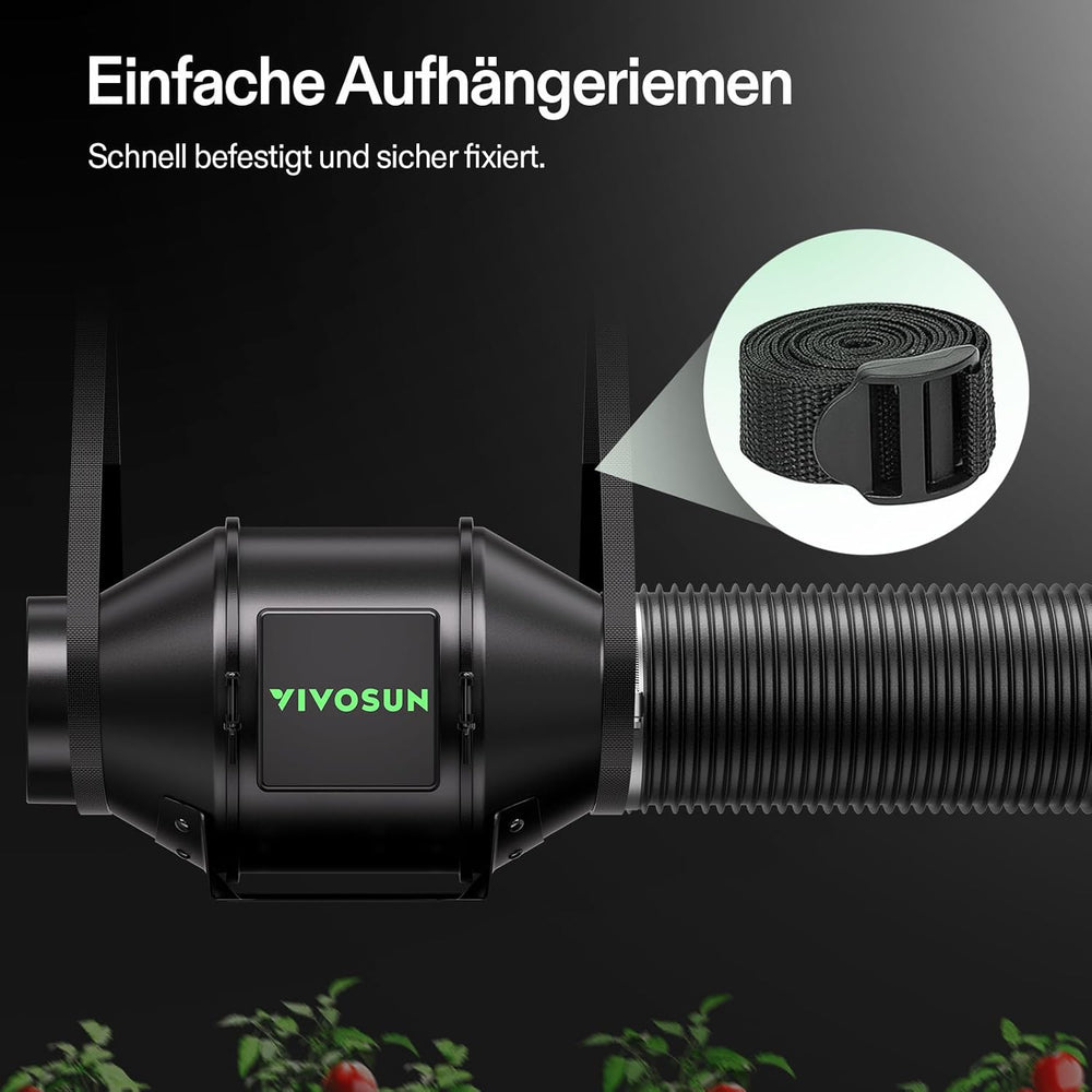 VIVOSUN Kit ventola/scarico in linea AeroZesh G4 intelligente da 100 mm con GrowHub E42A+, controller di temperatura e umidità, telecomando WiFi/app, filtro a carbone attivo e tubo per tende da coltivazione e coltura idroponica