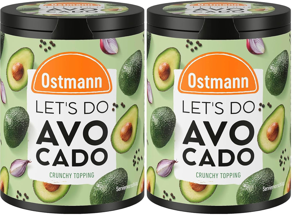 Ostmann Gewürze - Facciamo Avocado | Gewürzsalz für Avocado, Guacamole oder Bowls | Topping croccante con verdure, biscotti e sesamo nero | 70 g in barra riciclabile Metalldose