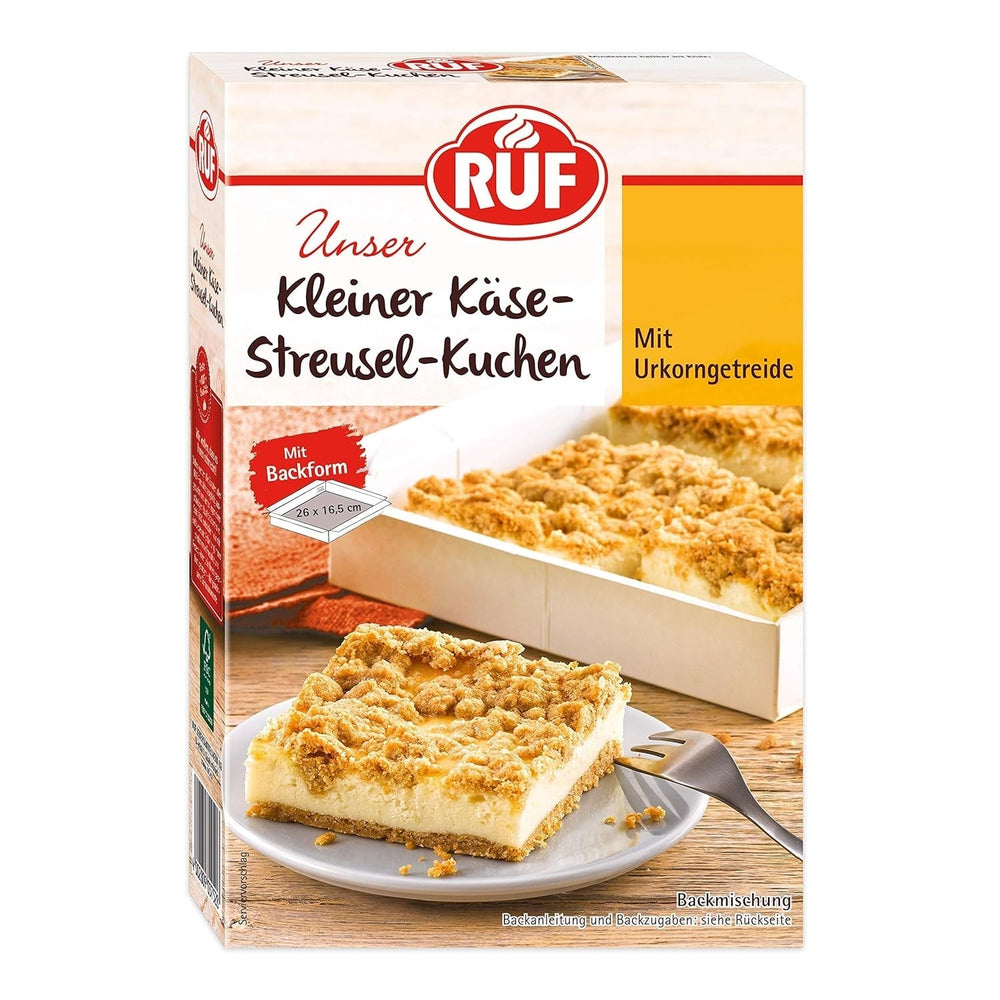 RUF Kleiner Himbeer-Schokokuchen, Mini-Kuchen Mit Feiner Puddingcreme, Himbeeren Und Weißen Schokoraspeln, Inkl. Backform, 1X252G Miscela per cuocere e cuocere Naty Shop 305 G (1Er Pack) Käsekuchen