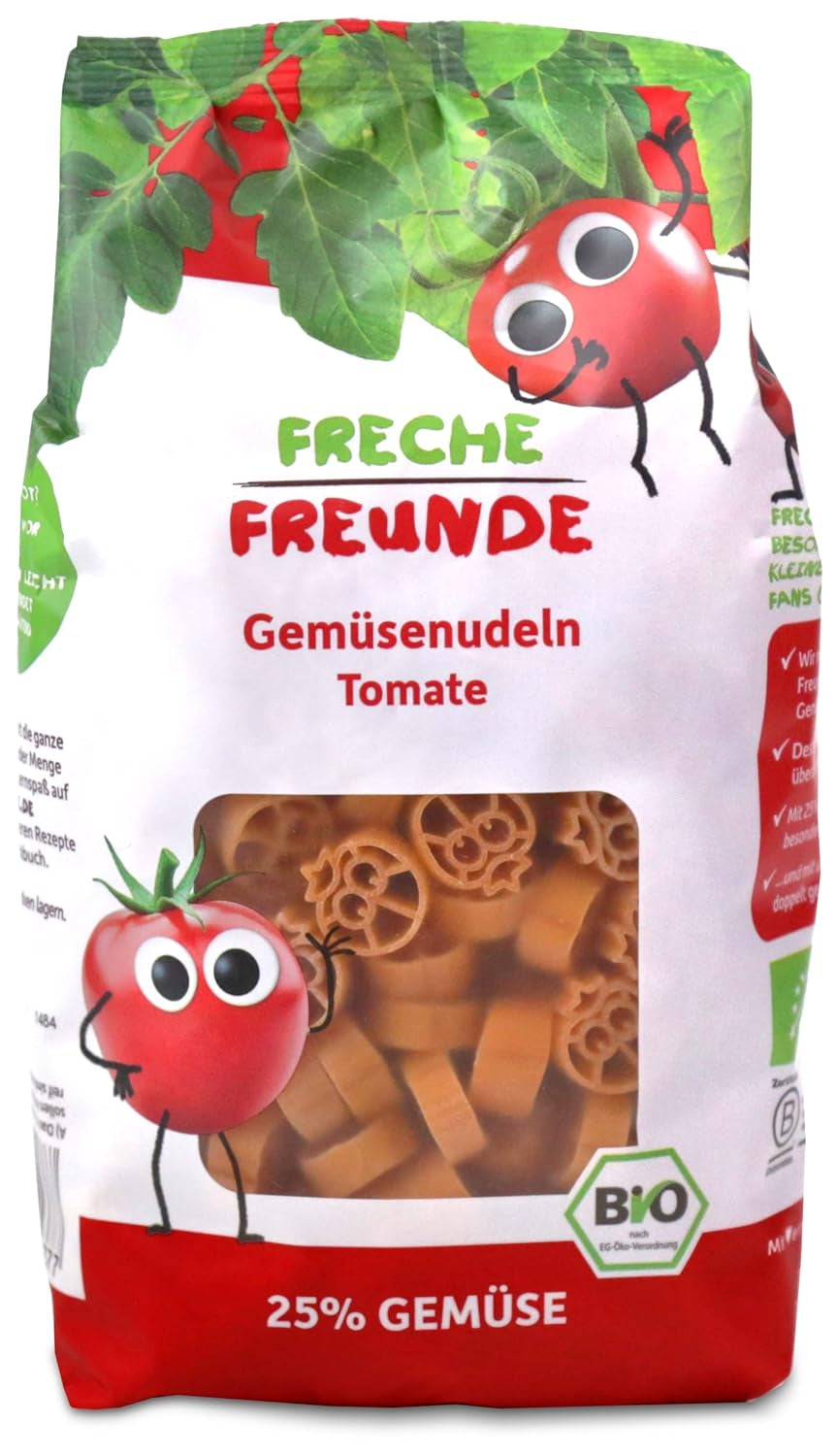 Freche Freunde Spaghetti Vegetali Biologici 'Carota' 25% Contenuto Vegetale Confezione Da 6 Vegani (6 X 300g)