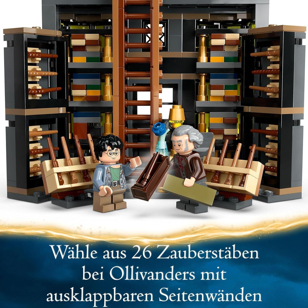 LEGO Harry Potter Ollivanders e i costumi di Madam Malkin, Terre di Diagon Alley, Set da gioco per bambini, Giocattoli magici, Regali fantasy per ragazze, ragazzi e fan a partire da 8 anni 76439 Set da costruzione Besuche den LEGO-Store