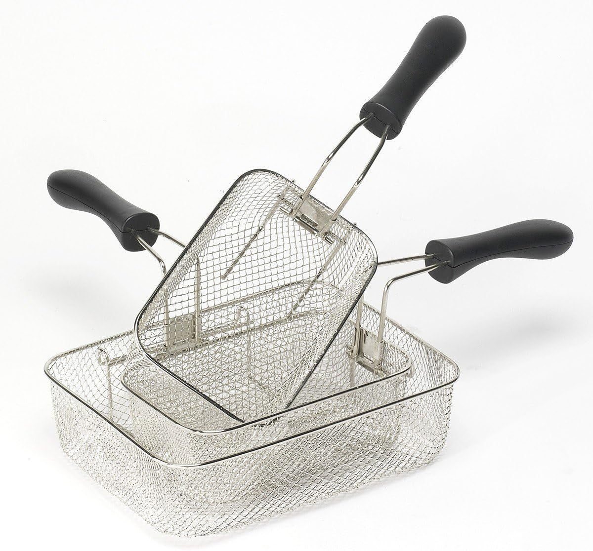 Friggitrice ad olio Bestron XL Con 3 cestelli, Inclusa tecnologia zona fredda e contenitore olio estraibile, 4 litri, 2000 W Elettrodomestici Naty Shop