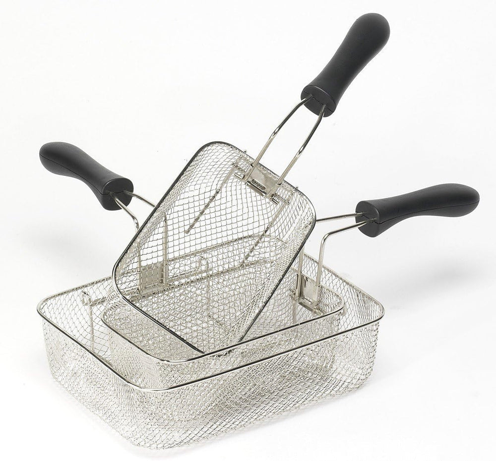 Friggitrice ad olio Bestron XL Con 3 cestelli, Inclusa tecnologia zona fredda e contenitore olio estraibile, 4 litri, 2000 W Elettrodomestici Naty Shop