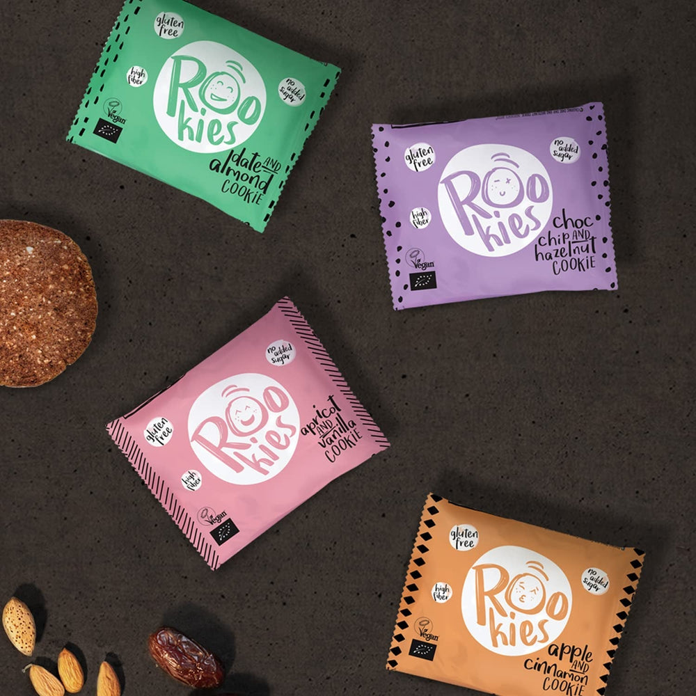 Fursecuri vegane Bett'R cu curmale și migdale, ambalate individual - 100% organice, fără gluten, fără zahăr adăugat - 18 x 40g