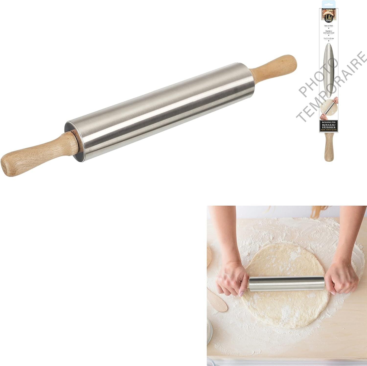 RULLO IN ACCIAIO INOSSIDABILE. H.42 P.5CM