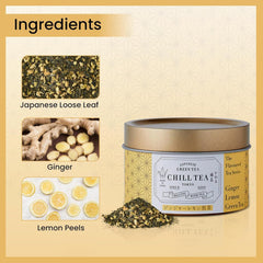 Ceai verde cu ghimbir și lămâie de  - 100% ceai verde japonez - aromă de citrice (30 g)