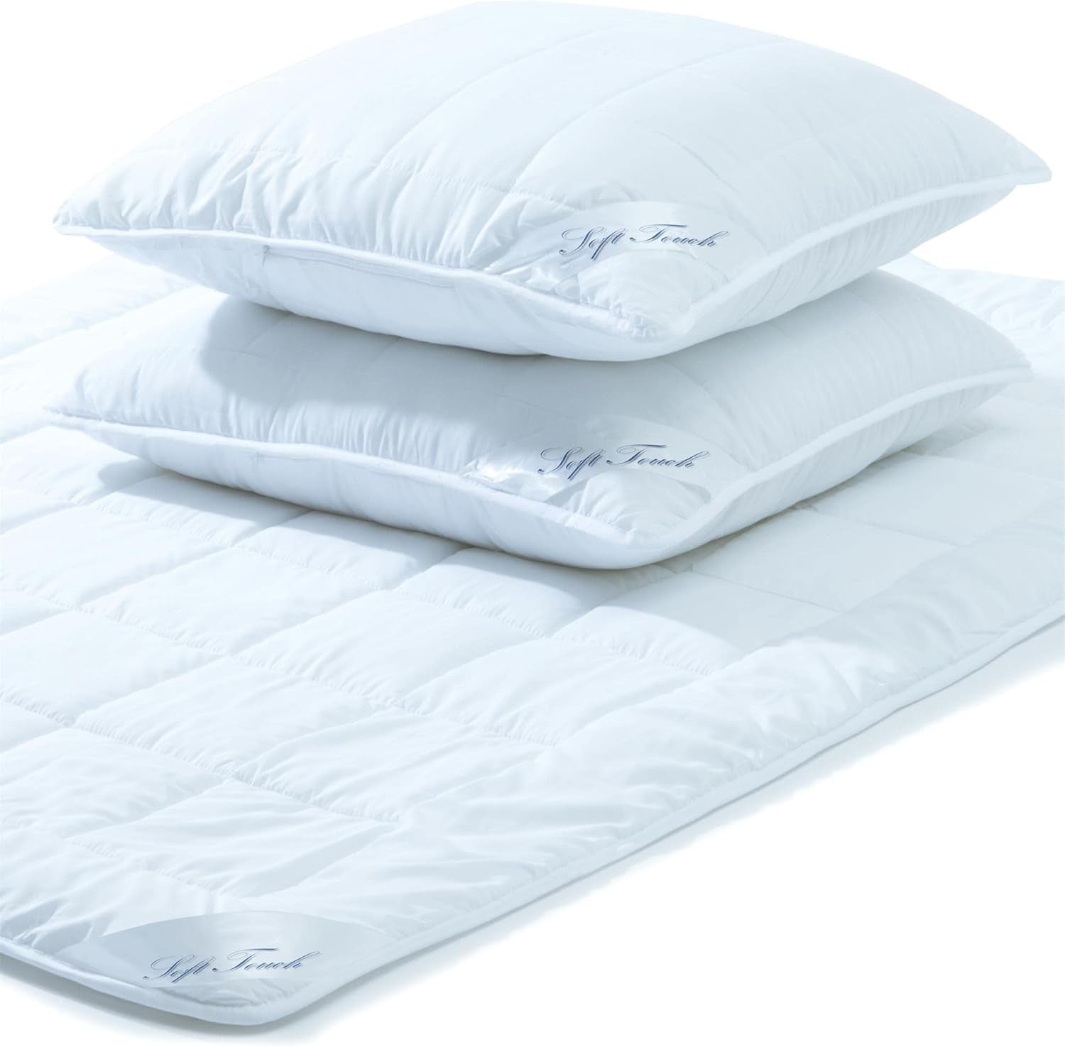 Aqua-Textil Soft Touch Set per bambini Piumino 100 X 135 Cm 250G e 350G con cuscino 40 X 60 Cm 150G Piumino 4 stagioni Termoautonomo Oeko-Tex Piumini e trapunte Naty Shop 200X240 Cm + 2X 80X80 Cm Invernali