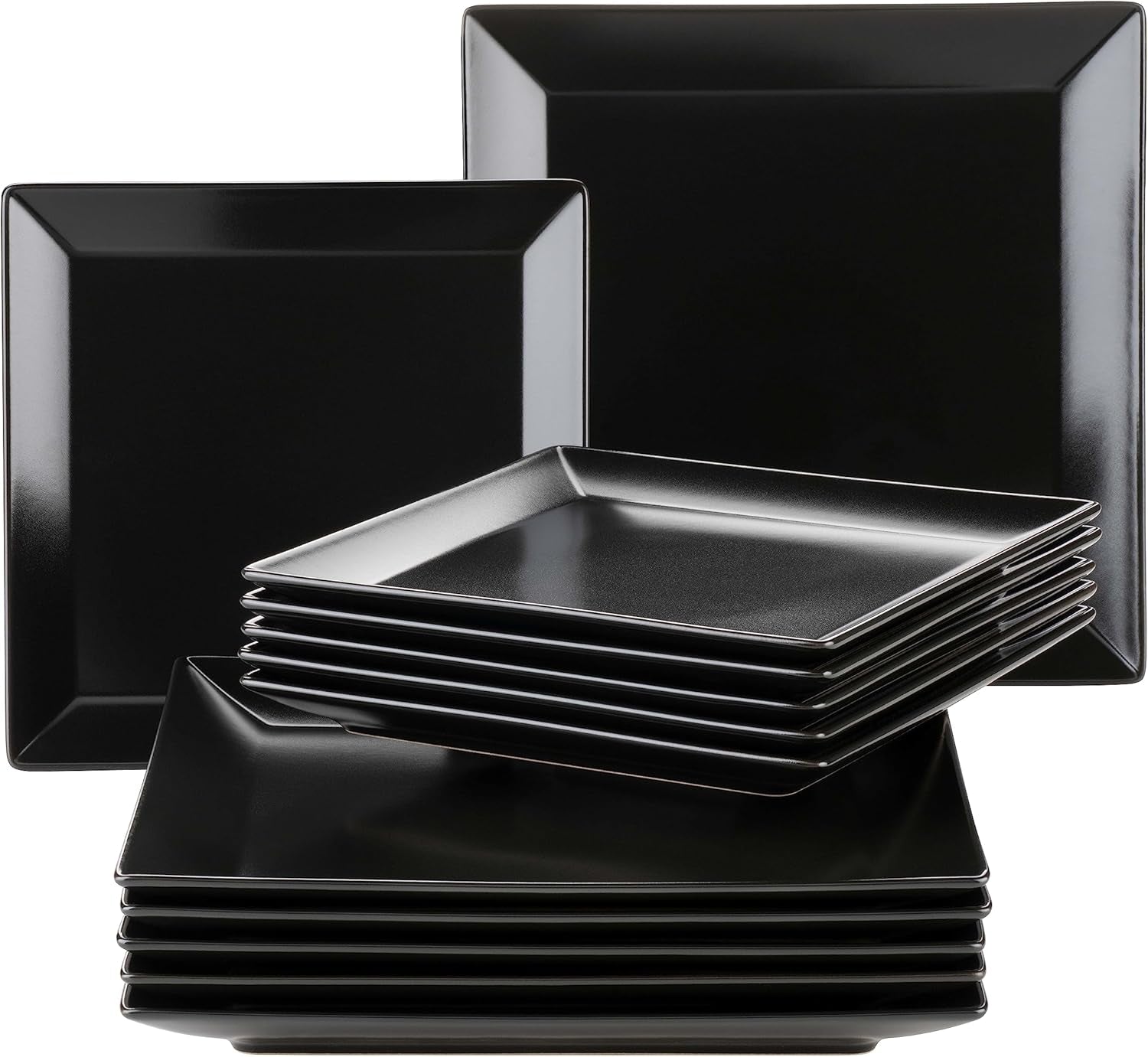 MÄSER Manhattan City, servizio da tavola in porcellana Per 6 persone, nero Set di stoviglie Naty Shop Titolo predefinito