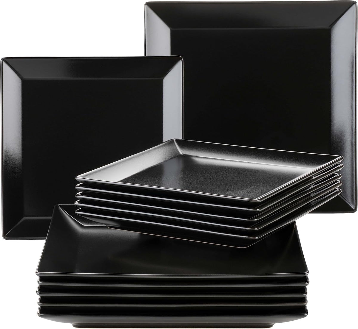 MÄSER Manhattan City, servizio da tavola in porcellana Per 6 persone, nero Set di stoviglie Naty Shop Titolo predefinito