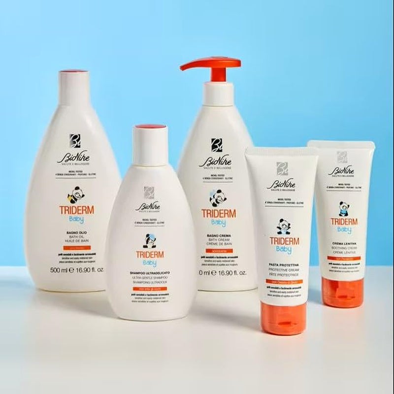 Bionike Triderm Baby Salviettine Umidificate per Pelli Secche e Sensibili Effetto Lenitivo e Rassodante Protegge e Idrata 72 Salviette