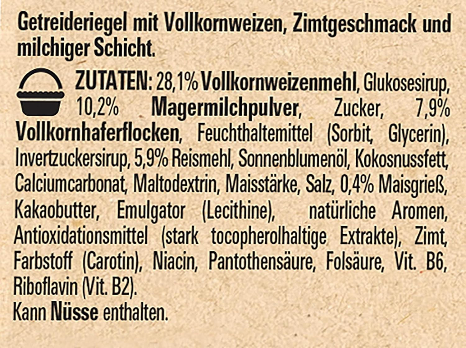 NESTLÉ CINI MINIS Barrette alla cannella, snack croccante al calcio integrale, confezione da 8 (4 x 25 g ciascuno)