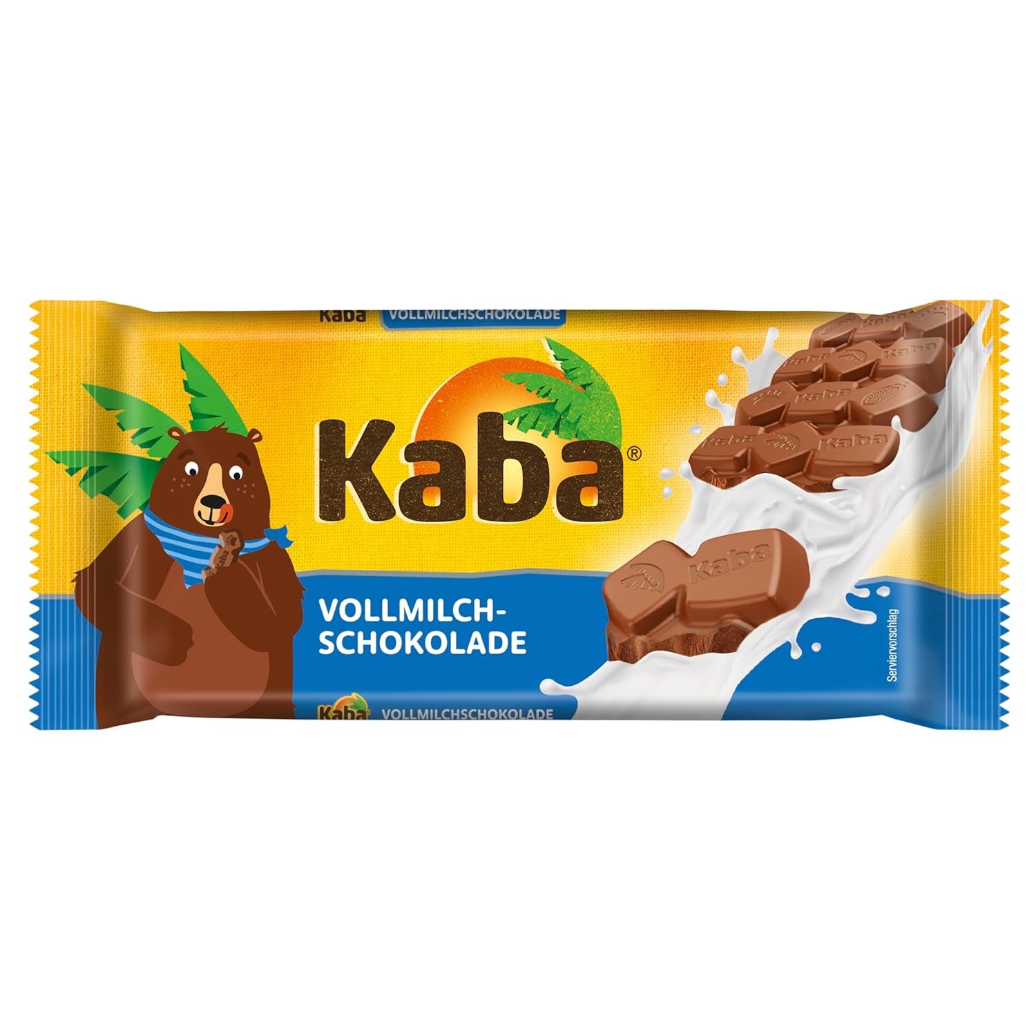 Cioccolato al latte intero e crema al latte Kaba, barretta di cioccolato ripiena, barretta da 90 g, cioccolato fondente con crema al latte leggera e gusto originale Kaba