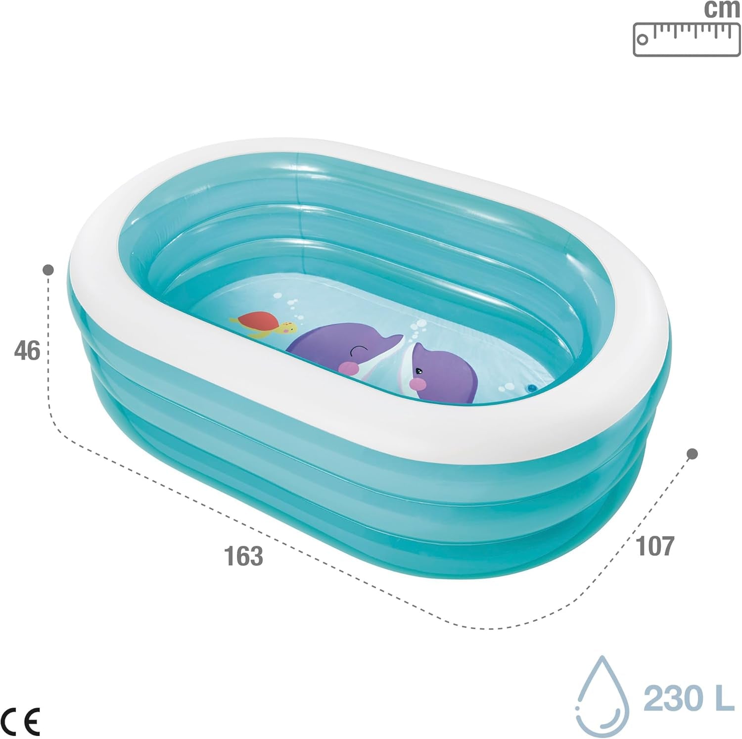 Intex 57482NP - Piscina ovale Whale (modelli assortiti), blu, 163 cm L x 107 cm L x 46 cm A