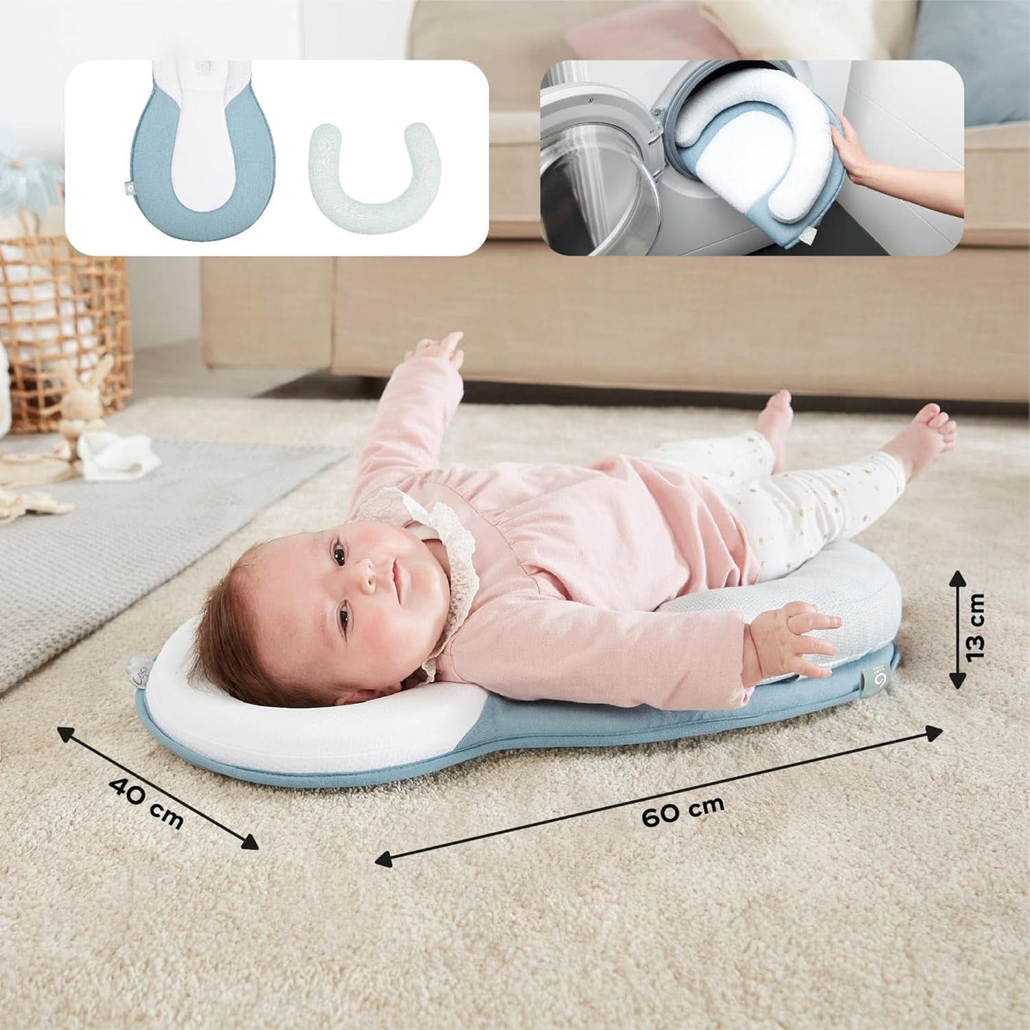 Babymoov Cosydream Cuscino di posizionamento Mosaico per neonati per alleviare le coliche e prevenire la plagiocefalia, 0-3 mesi Accessori Alimentazione e Allattamento Bebe Naty Shop