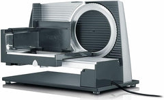 GRAEF SKS S32000, affettatrice elettrica silver con struttura interamente in metallo e base in vetro Grattugie e Affettatrici Naty Shop
