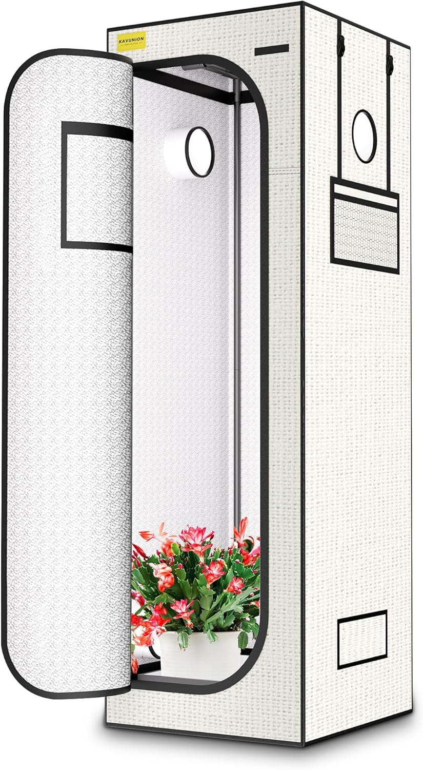 Tenda da coltivazione 60x60x180 cm, materiale Oxford 600D con pellicola riflettente in poliestere, tubi in acciaio da 22 mm, prese d'aria e finestre di visualizzazione, tende da coltivazione per coltura idroponica, serre e giardini interni