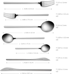 Karaca Focus Elegance, set de tacâmuri de 84 piese, 12 persoane Bucatarie Naty Shop
