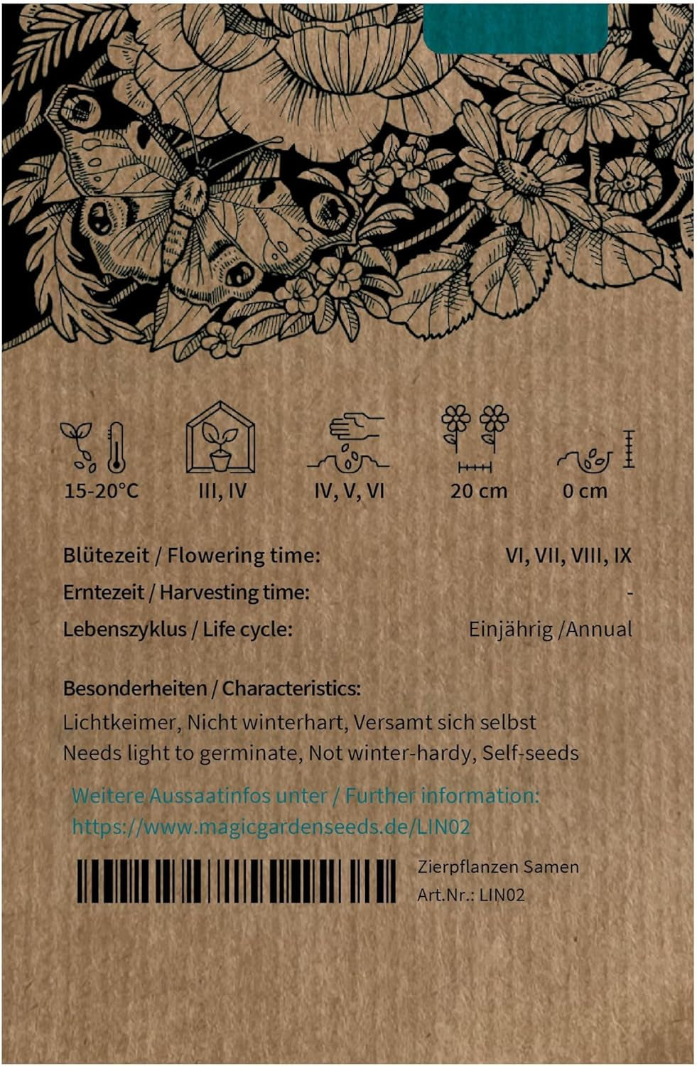 Lino marocchino (Linaria maroccana) ca. 2000 semi di fiori annuali estivi, fiori recisi a fioritura lunga