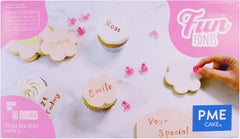 FF60 Fun Fonts-Set per stampini per cupcake e biscotti per cake design, 66 pezzi, collezione 3, plastica