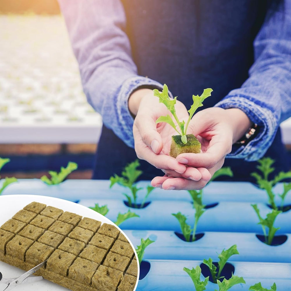 28 cubi di lana di roccia, set di lana di roccia, tappetino per coltivazione in lana di roccia, tappetino per coltivazione idroponica fuori suolo, cubo di lana di roccia, cubi di lana di roccia per talee, clonazione, propagazione 4*4*4 cm