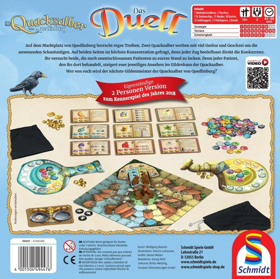 Schmidt Spiele 49447 Ciarlatani di Quedlinburg, Il duello, Gioco per famiglie