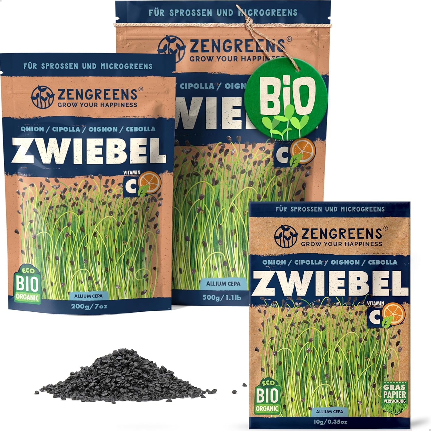 Bio Sonnenblumen Samen - Wähle Zwischen 10G, 200G Und 500G - Sonnenblume Mit Keimrate Von Über 97% - Keimsprossen - Sonnenblumensamen Zum Sprossen Ziehen - Wiederverschließbare Verpackung
