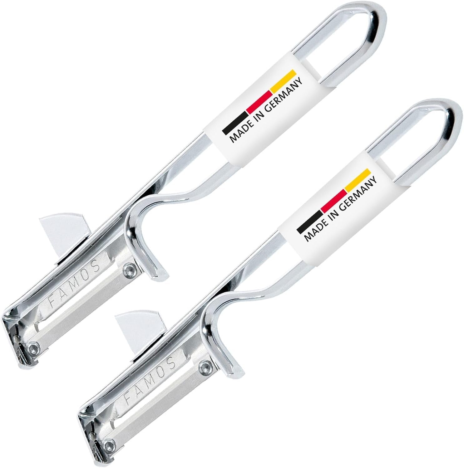 Westmark 106122E1 Pelapatate, lama in acciaio cromato, inox Pelapatate Naty Shop Famos, 2 pezzi