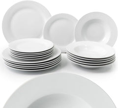 Serviciu de masă din 18 părți porțelan pentru 6 persoane, set format Seturi vesela masa Naty Shop