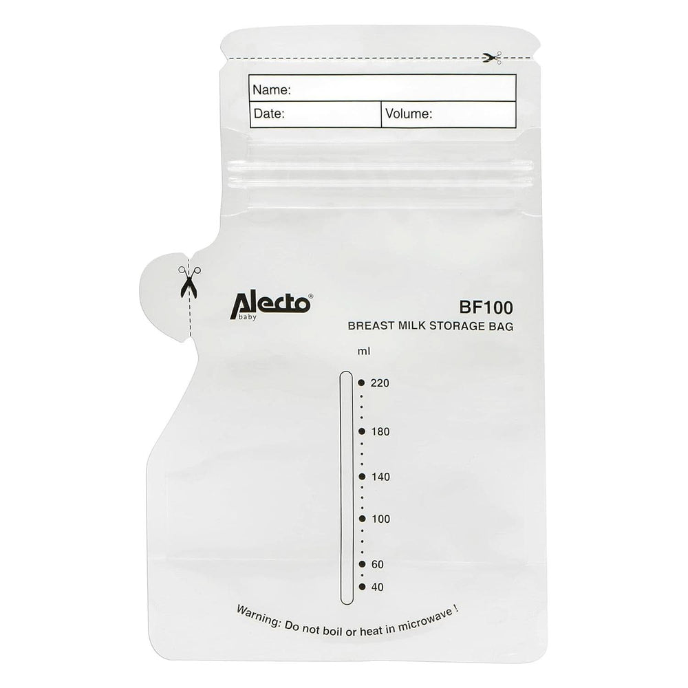 BF100 Borsa conservazione latte materno - Borsa per latte materno - capacità 220 Ml - 100 pezzi - Trasparente Accessori Alimentazione e Allattamento Bebe Naty Shop