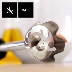 Robot da cucina Taurus 1000W | 20 Geschwindigkeitstufen | Funzione turbo | 4 Edelstahlklingen | Design ergonomico soft-touch | Protezione spritz | Accessori | Edelstahl | Elektrisch |Kunststoff, Argento/Schwarz Negozio per la mamma e il bambino