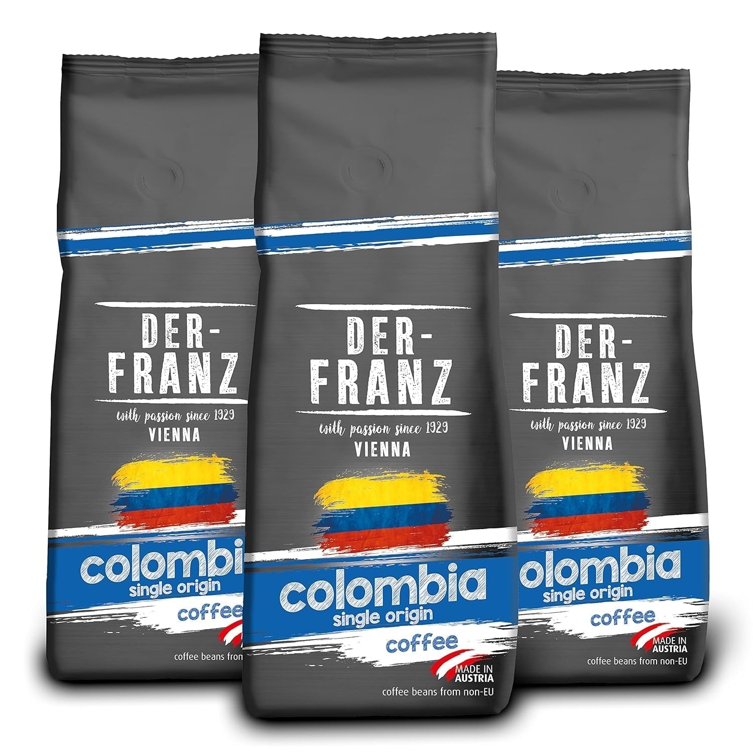Der-Franz Espresso Organic Coffee, Intensitate 5/5, Arabica și Robusta organice, boabe întregi Cafea Naty Shop 3 x 500 grame Columbia