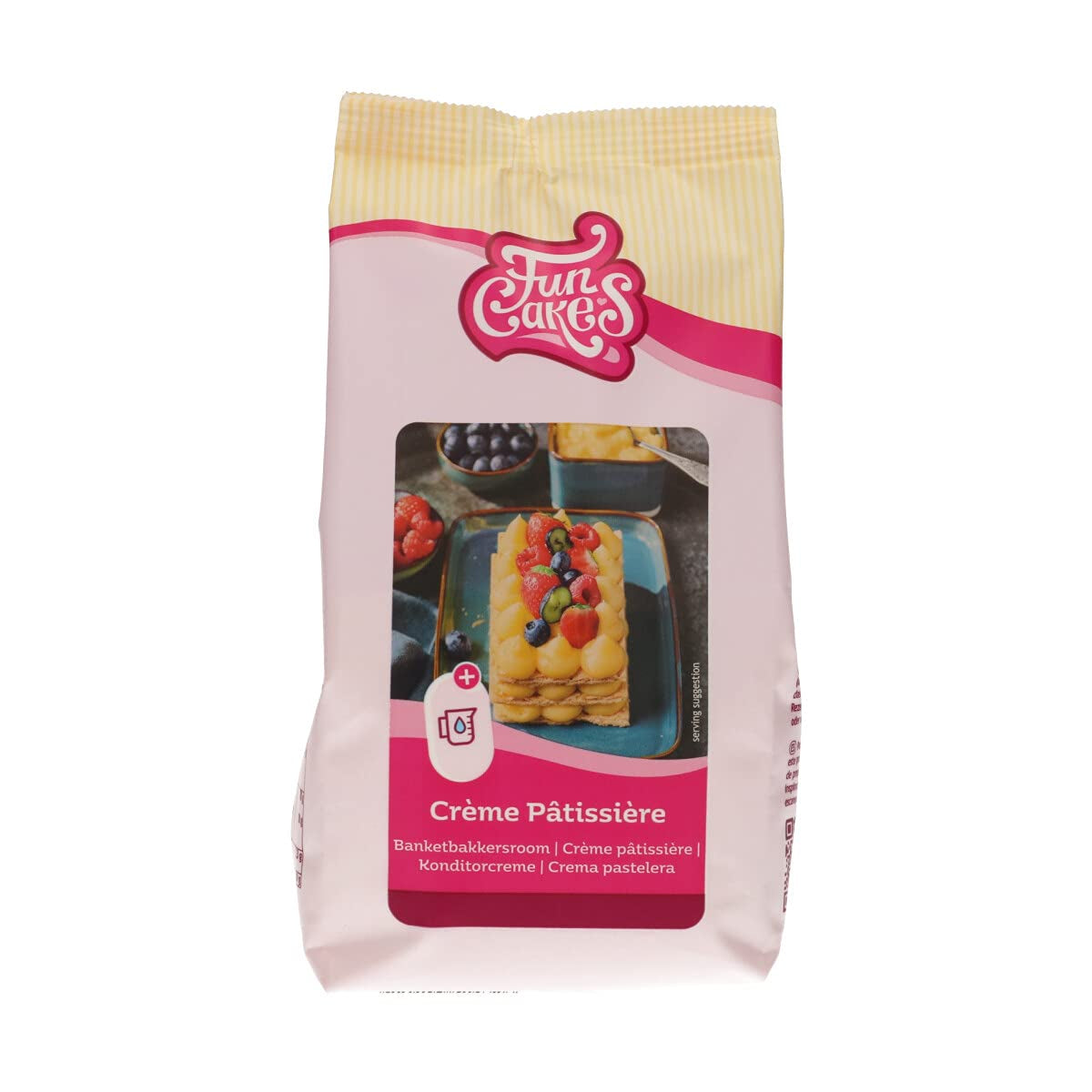 Funcakes Mix Für Crème Pâtissière, Einfach Zu Berübenen, Köstlicher Pudding Zum Füllen Von Kuchen, Cupcakes Und Anderen Leckereien, Nur Wasser Addenden, Halal., 1 Kg Mix per cuocere e cucinare Naty Shop 500 G Vanille