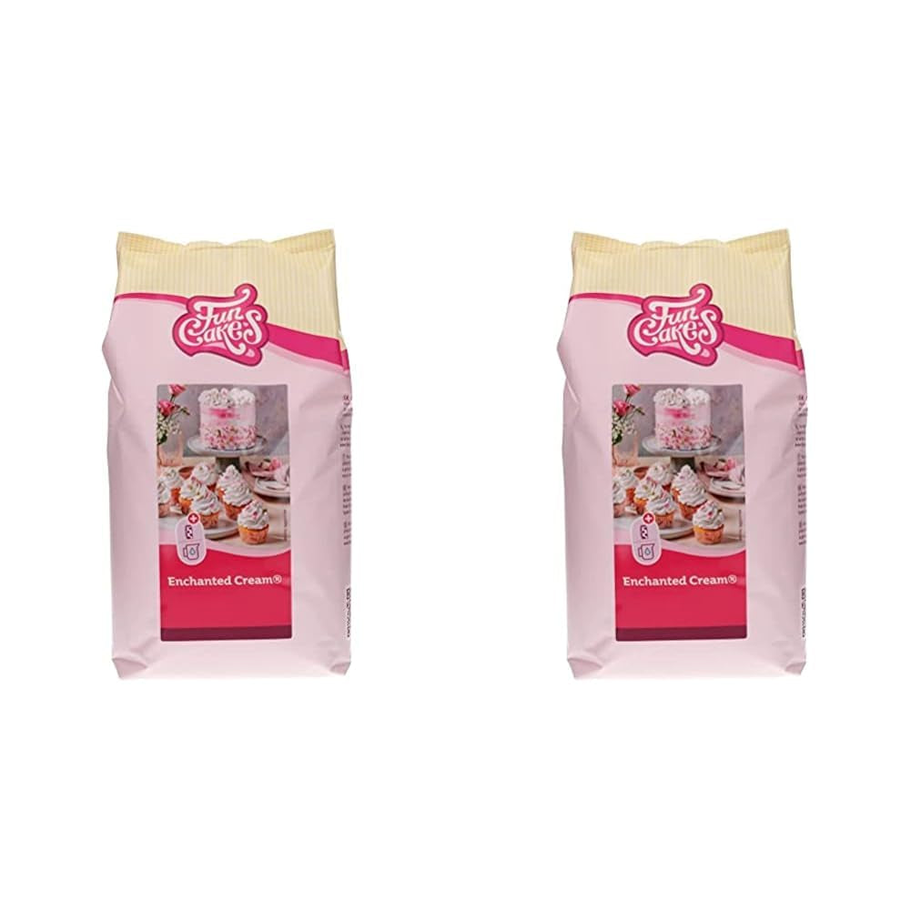 Funcakes Mix Für Enchanted Cream®: Einfach Zu Berübenende, Sehr Leichte Und Fauschige Schneeweiße Creme, Perfekt Zum Füllen Und Abdecken Von Kuchen Oder Als Belag Für Cupcakes, Halal., 900 G Mix per cuocere e cuocere Naty Shop 4 Kg (Packung Mit 2) Vaniglia