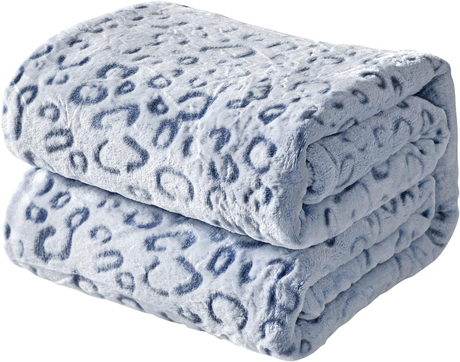FY FIBER HOUSE plaid in pile di flanella, coperta in microfibra con stampa ghepardo 3D, 228 X 274 cm, viola Trapunte e trapunte Naty Shop Leopard blu 40"X50"