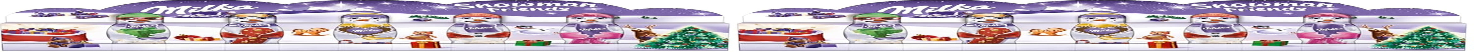 Milka Snowman Friends Alpine Milk - Mini pupazzi di neve di finissimo cioccolato con latte alpino - 5 x 15 g