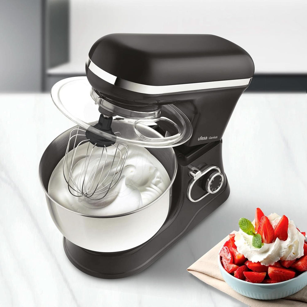 Ufesa Genius 5-in-1 Küchenmaschine Für Professionale Bakewaren, 1200W, 5L, Multifunktions-Küchenroboter, Edelstahl-Schüssel, 6 Geschwindigkeiten + Turbo, 3 Zubehörteile Enthalten, Bpa-Frei Mother and Child Naty Shop