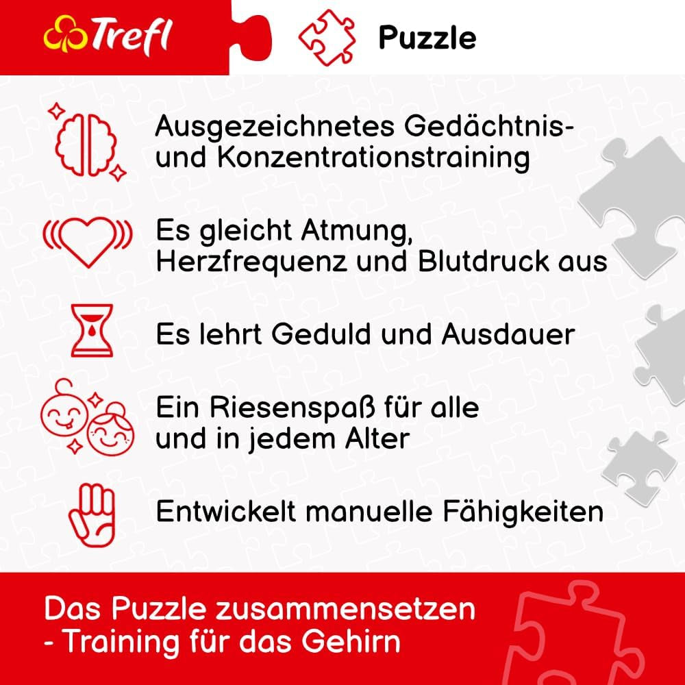 Trefl - Pisica drăguță - Puzzle 500 elemente - Diy Puzzle cu animale, divertisment creativ, distracție, puzzle clasic pentru adulți și copii de la 10 ani în sus Puzzle Naty Shop